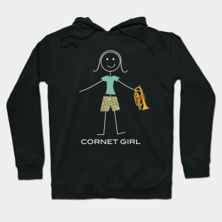 Funny Womens Cornet Design Hoodie